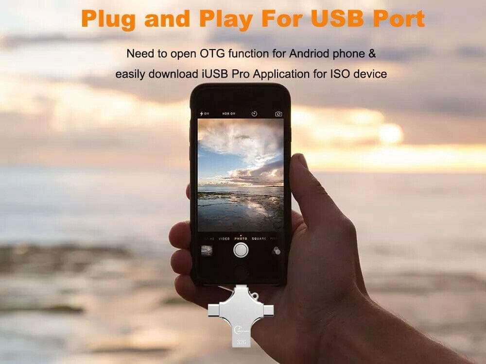 Flash Drive 1TB 2 in1 OTG USB 3.0 Thumb Drive, Memory Stick for Business Traveler Works with External Storage Data