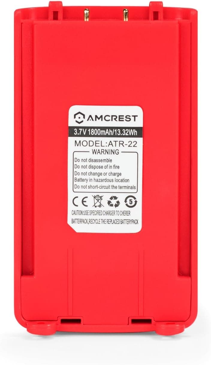 Amcrest 3.7V 1800mah ATR-22 Battery Red