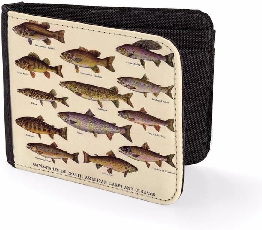 Fishing Wallet Gifts for Fisherman Game Fishing of North America Fish Wallet