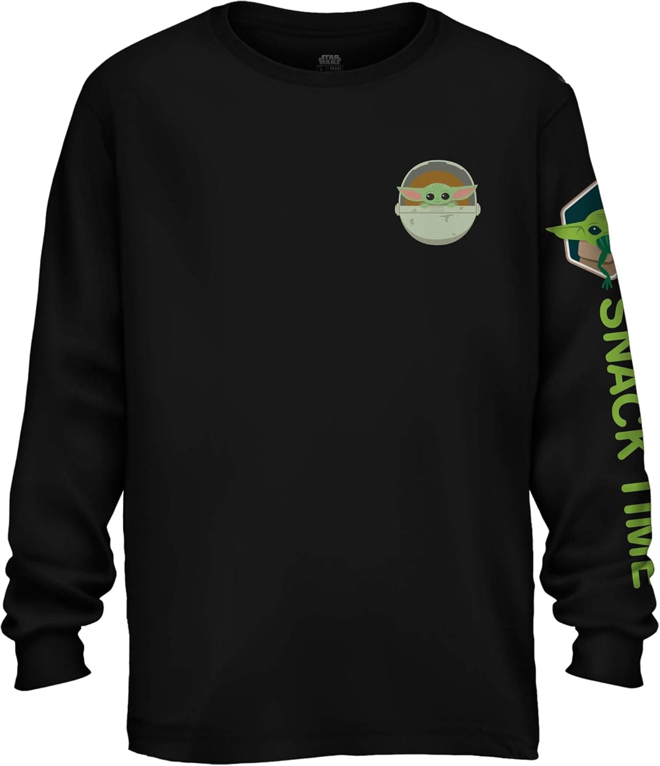 STAR WARS The Mandalorian Child Baby Yoda Snack Time Longsleeve T-Shirt