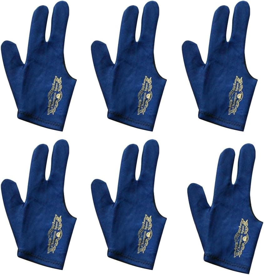 Lot of 6 Champion Sport Dark Blue Pool Glove Right Handed (6 Gloves Per Package), Retail Price: $29.00