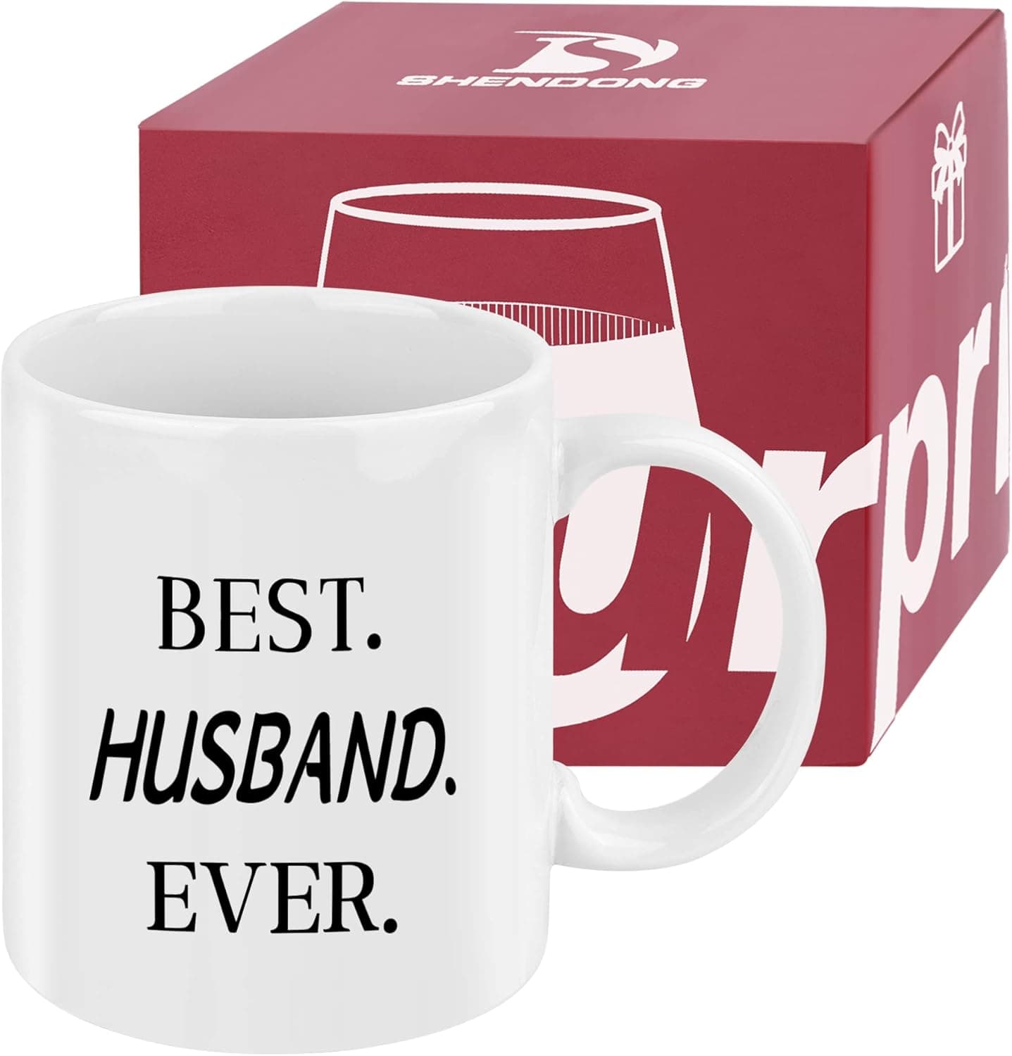 Best Husband Ever Coffee Mug Valentine's Day Gifts for Husband from Wife Husband Coffee Mug Husband Gifts 11 ounces with Gift Box