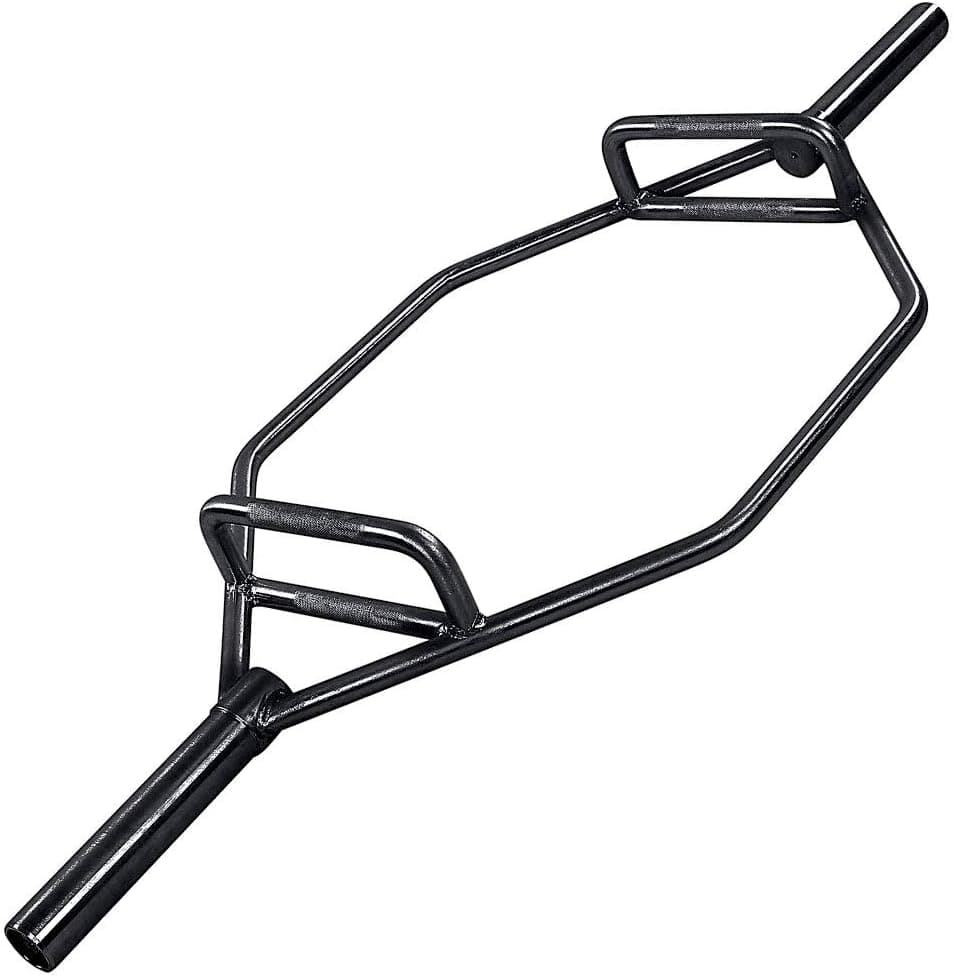 FEILA Barbell Olympic Trap Bar, Hex Bar, Shrug Bar, Deadlift Bar 2-Inch/1inch Hex Weight Lifting Trap Bar, 270-Pound Capacity, for Home Fitness Exercise Equipment Black