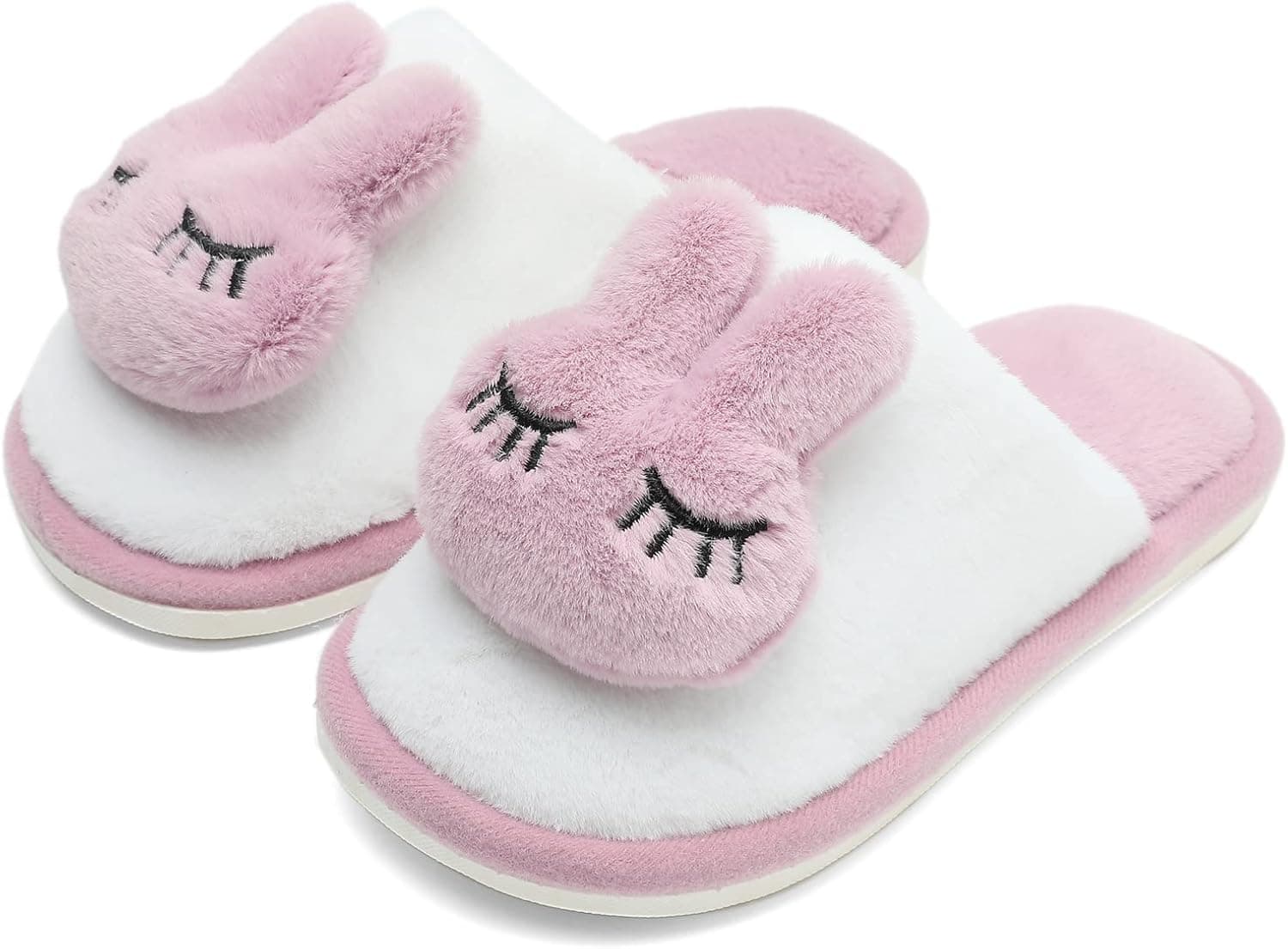 KUBUA Girls Boys Winter Warm Indoor Bedroom Shoes Kids Slippers