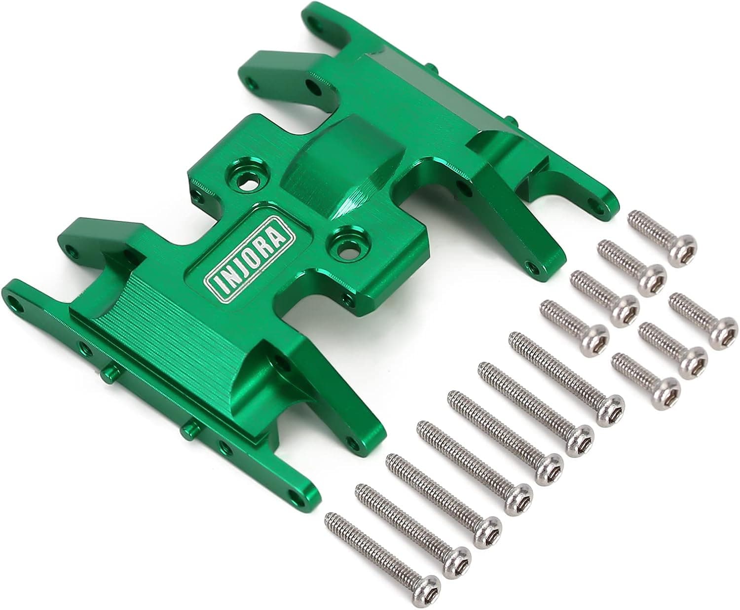INJORA RC Skid Plate for Axial SCX24 Bronco Gladiator Deadbolt C10 Upgrades Parts 1/24 RC Crawler (Green)