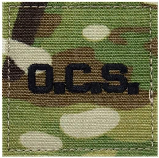 US Army OCS Officer Candidate School (Black Letters) OCP Rank Patch with Hook Fastener