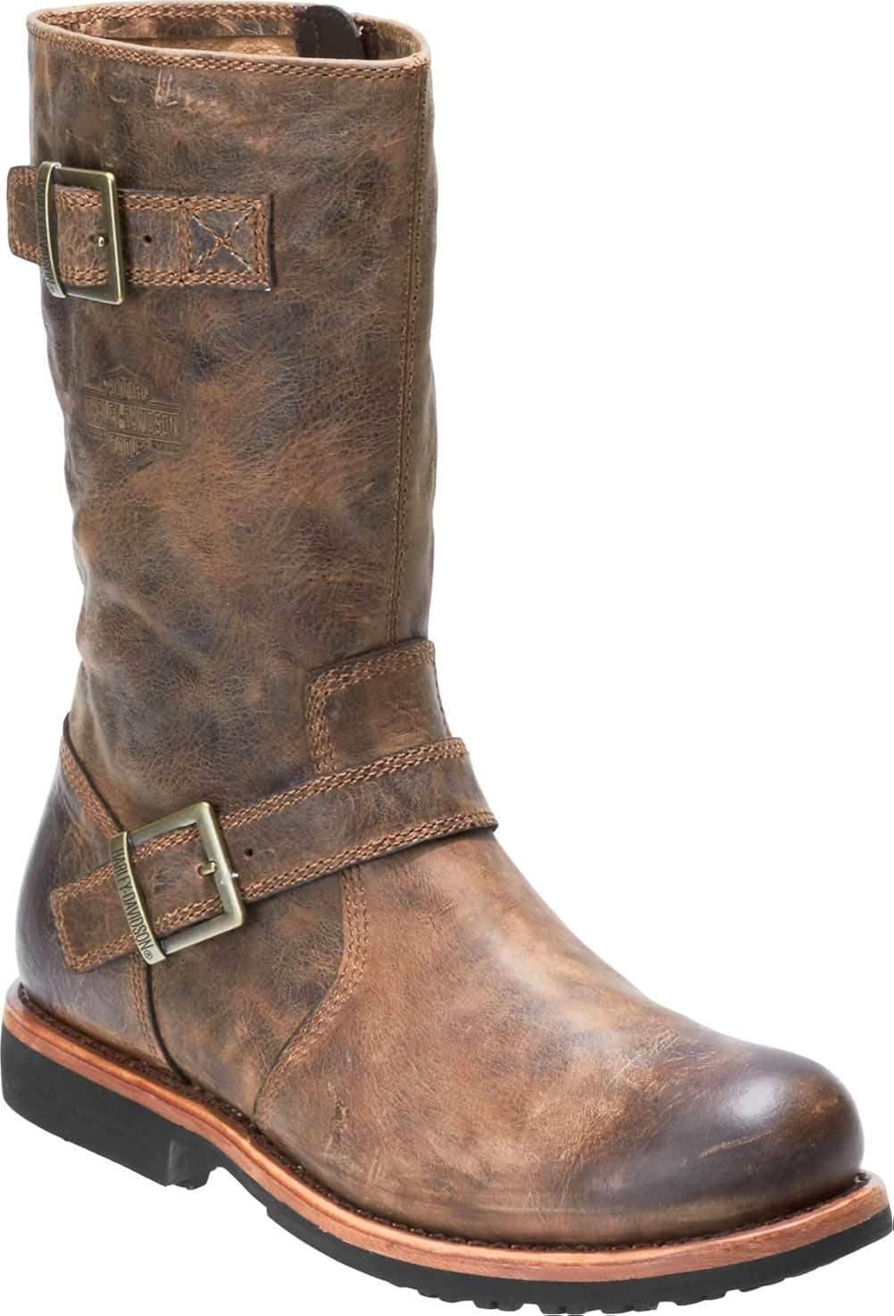 Harley-Davidson Men's Dellridge 10.75-Inch Grey or Brown Motorcycle Boots D93598