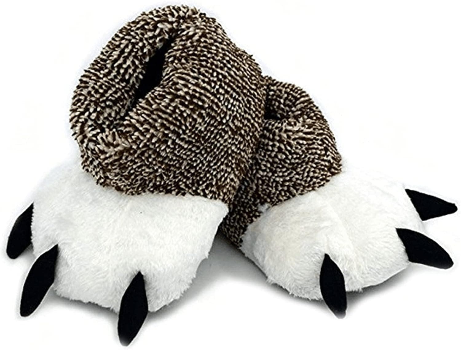 LANFIRE Unisex Polar Bear Paw Slippers Boots Plush Furry Animal Paw House Slippers for Couples Animal slippers