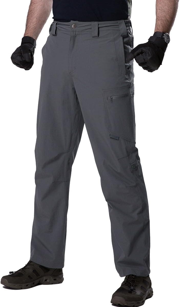FREE SOLDIER Men's Outdoor Convertible Pants Lightweight Quick Dry Nylon Breathable Tactical Stretch Pants