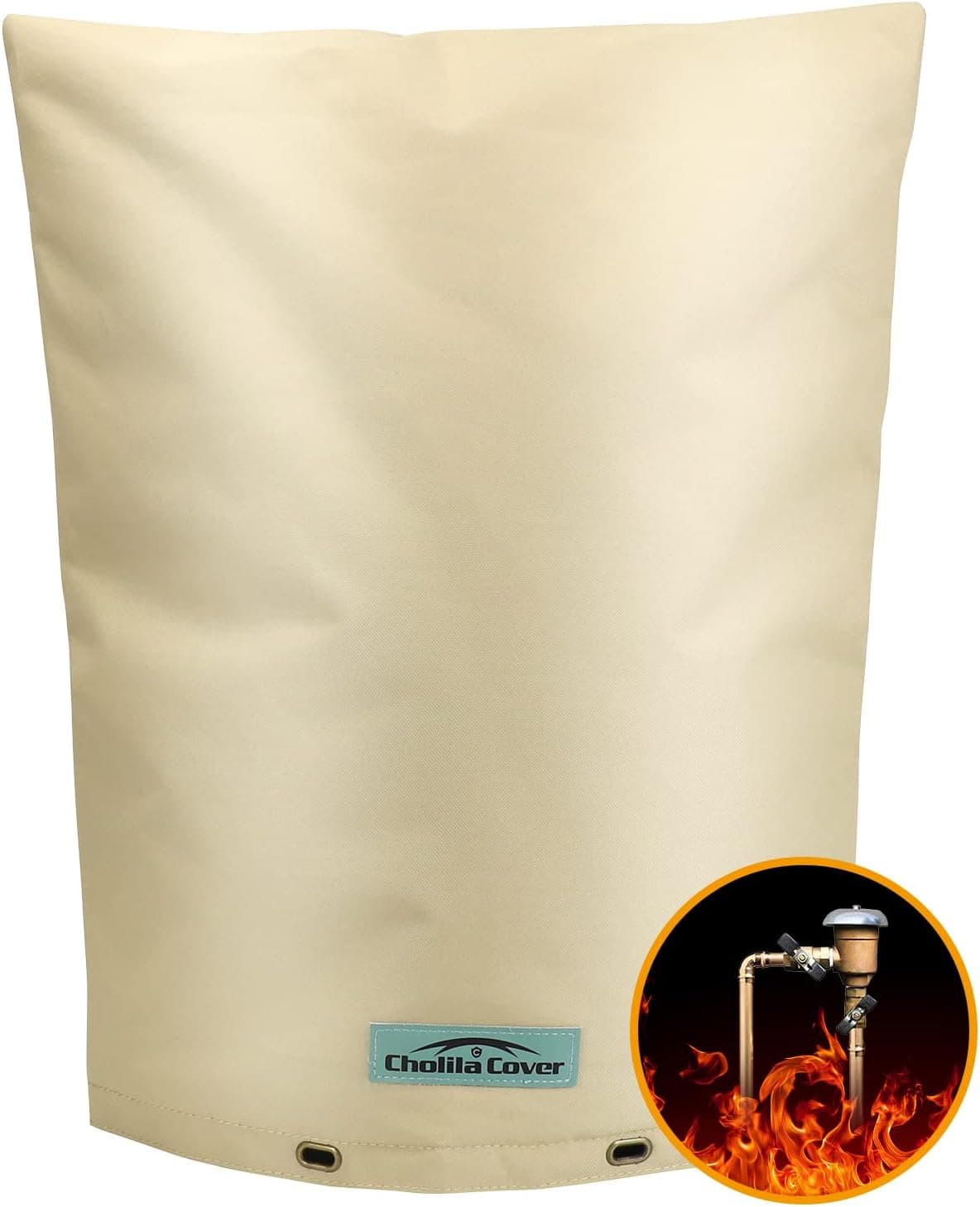Backflow Preventer Cover Insulated with Thicker 7 Layers Fabric, 14"W x 18"H with Aluminum Foil Layer Backflow Cover for Winter Pipe Freeze Protection, Sprinkler Covers for Outside, by Cholila Cover