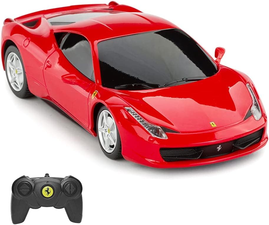 RASTAR Ferrari Remote Control Car, 1/24 Scale Ferrari 458 Italia Model Car, Red Ferrari Toy Car