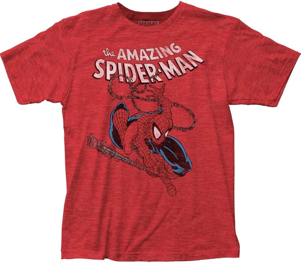 Marvel The Amazing Spider-Man Spidey Swinging Slim-fit T-Shirt - Red