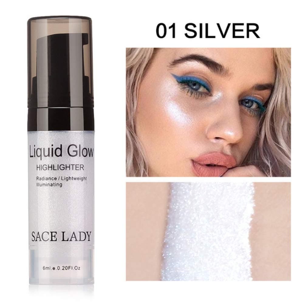 Spdoo Face Glow Shimmer Liquid Highlighter Waterproof Glitter Brighten Face Contour Makeup