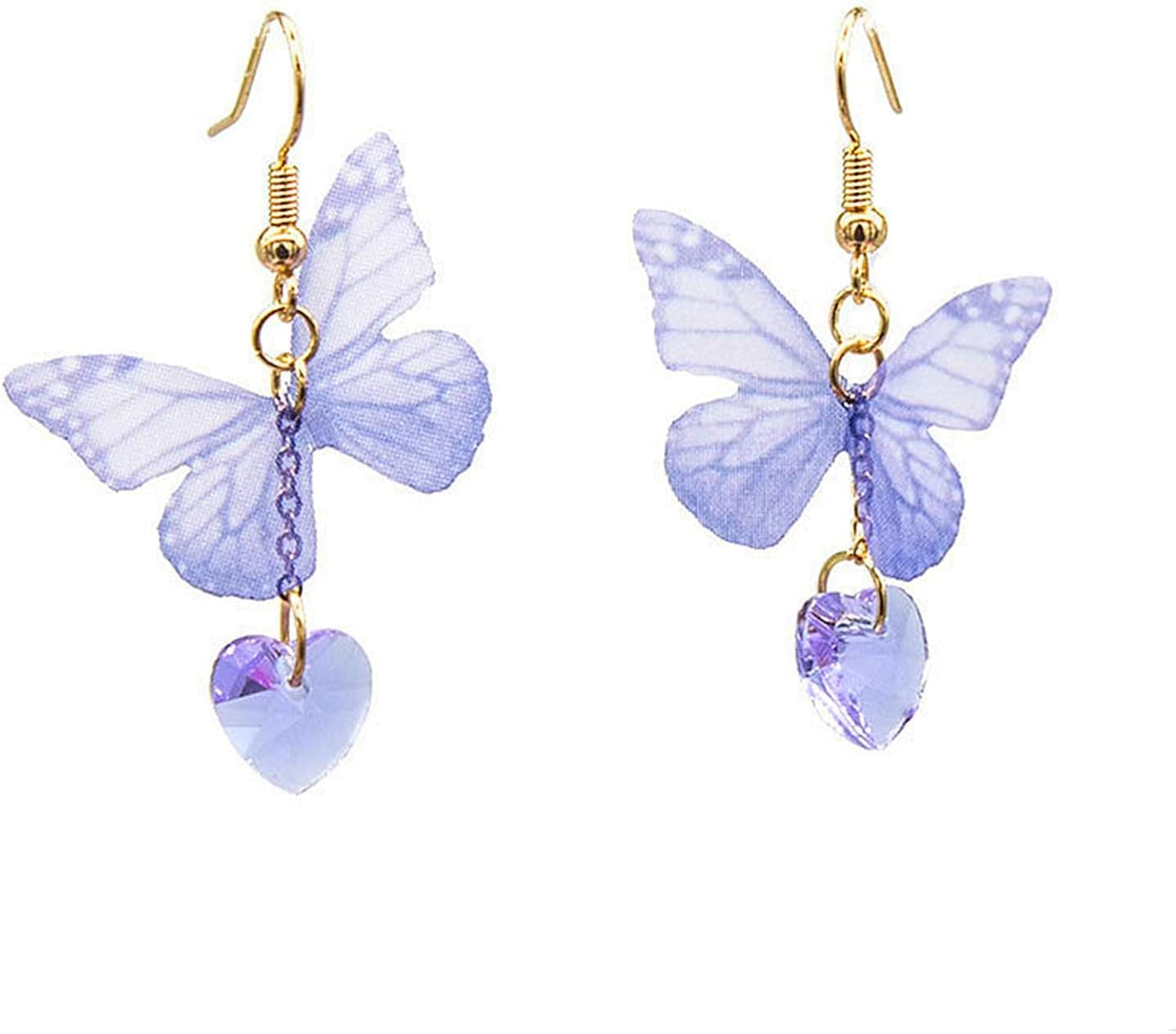Butterfly Stud Earrings,la luen Stylish Retro Pearl Butterfly Stud Cute Hypoallergenic Rhinestone Animal earrings Women Birthday Party Jewelry for Teen,girls