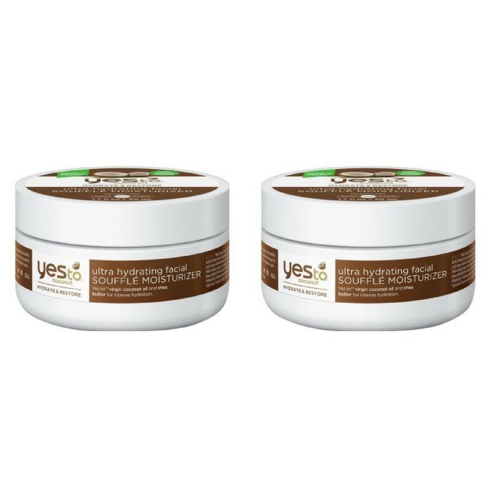 Yes to Coconut Ultra Hydrating Facial Souffle Moisturizer 1.7 oz (2 pack)