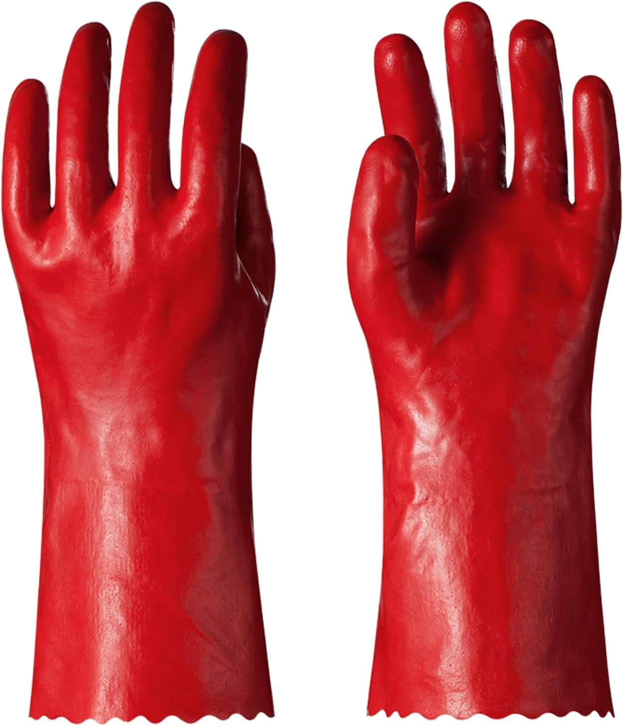 LANON PVA Chemical Resistant Gloves, Reusable Heavy Duty Safety Work Gloves with Cotton Liner, Large