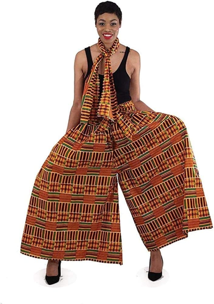 Shophaven African Pants, Kente Pants, African Palazzo Pants, African Clothes, Ankara Pants, Kente Skirt Pants, African Print Clothing, Women's Kente Pants