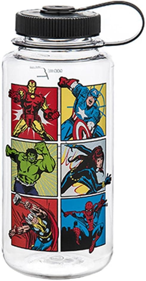 Nalgene Tritan 32oz Marvel Water Bottle (Group Avengers Tiles)