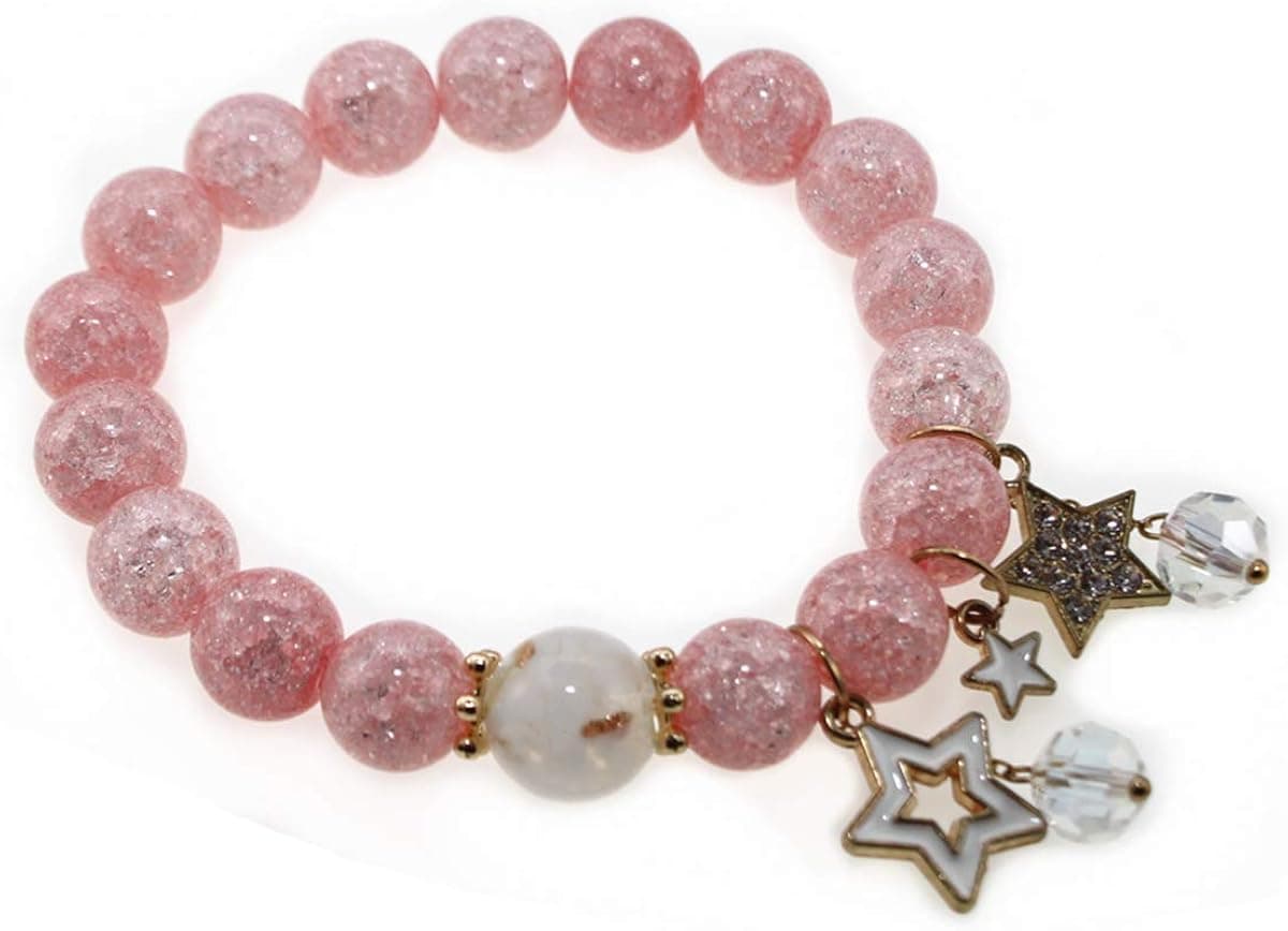 DreamMarker Ice Crack Crystal Korean Style Charm Bracelet with Star Sets