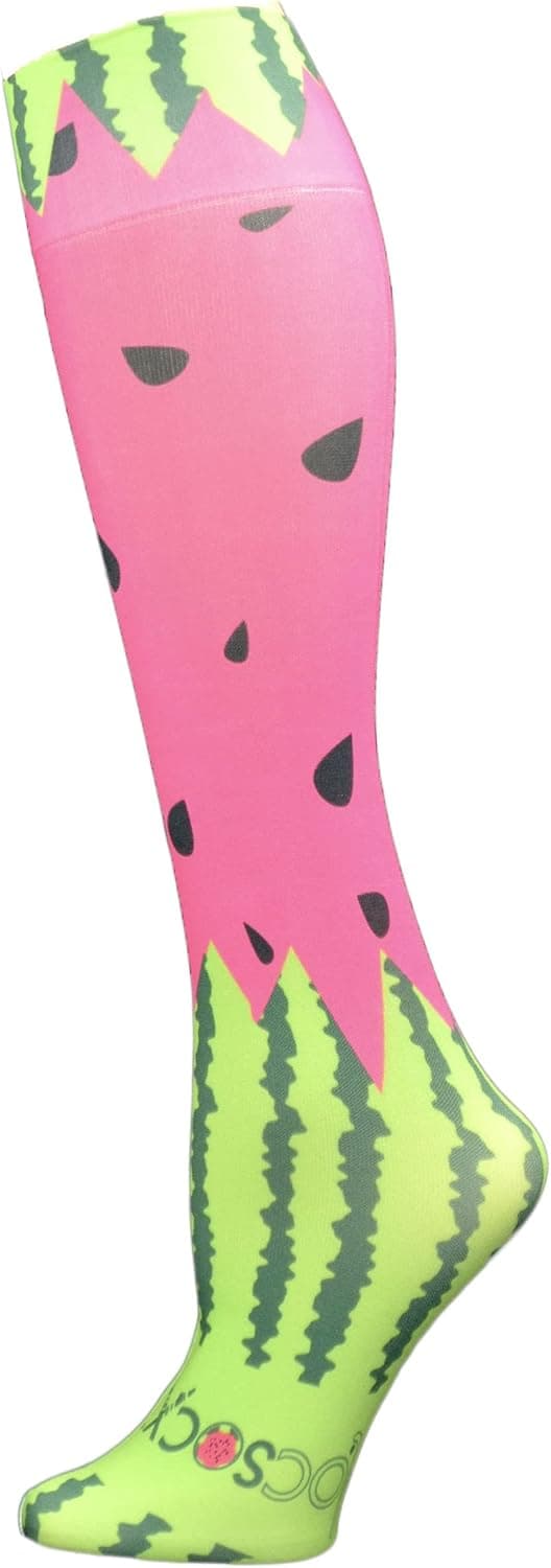Hocsocx - Unisex Under Shin Guard Liner Socks - Field Hockey, Soccer, Ice Hockey, Skiing, Skating Socks Protects against Rubs and Rash - Watermelon, Medium