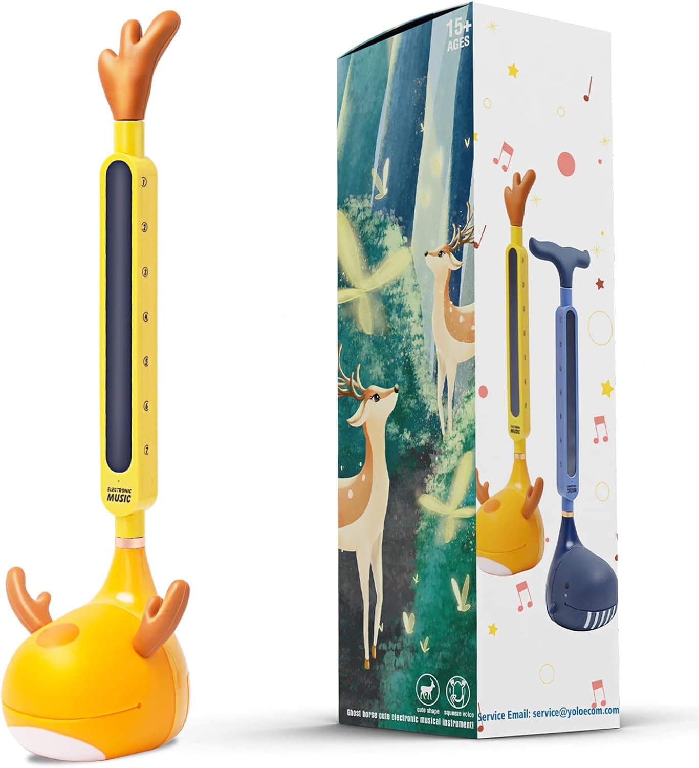 The Elk Fun Electronic Musical Character Musical Instrument Melody 3 Sound Effects Portable Synthesizer Annoying Sound for Gift, Party