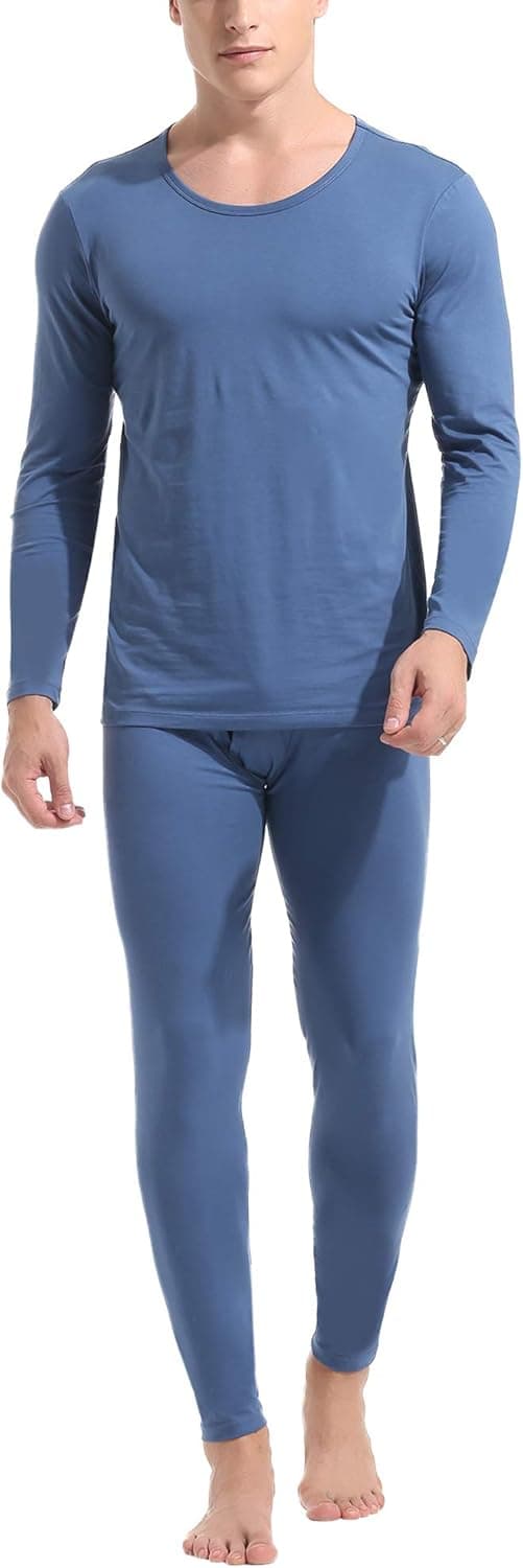 Amorbella Mens Cotton Thermal Underwear Long Johns Base Layer Set