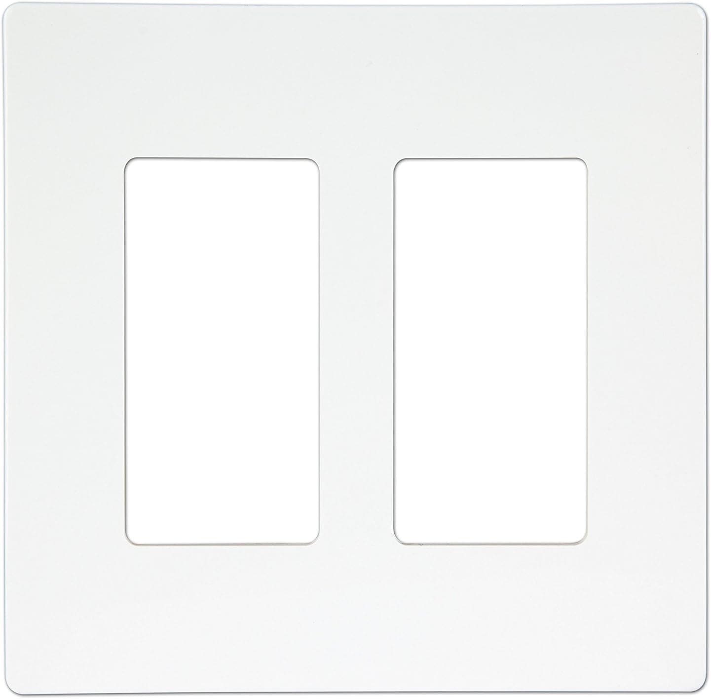 2 Gang wall plate, screwless, white (1 pc.)