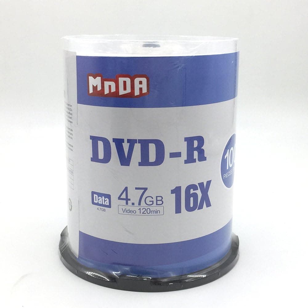 MNDADISK 4.7 GB up to 16x Branded Recordable Disc DVD-R 100-Disc Spindle