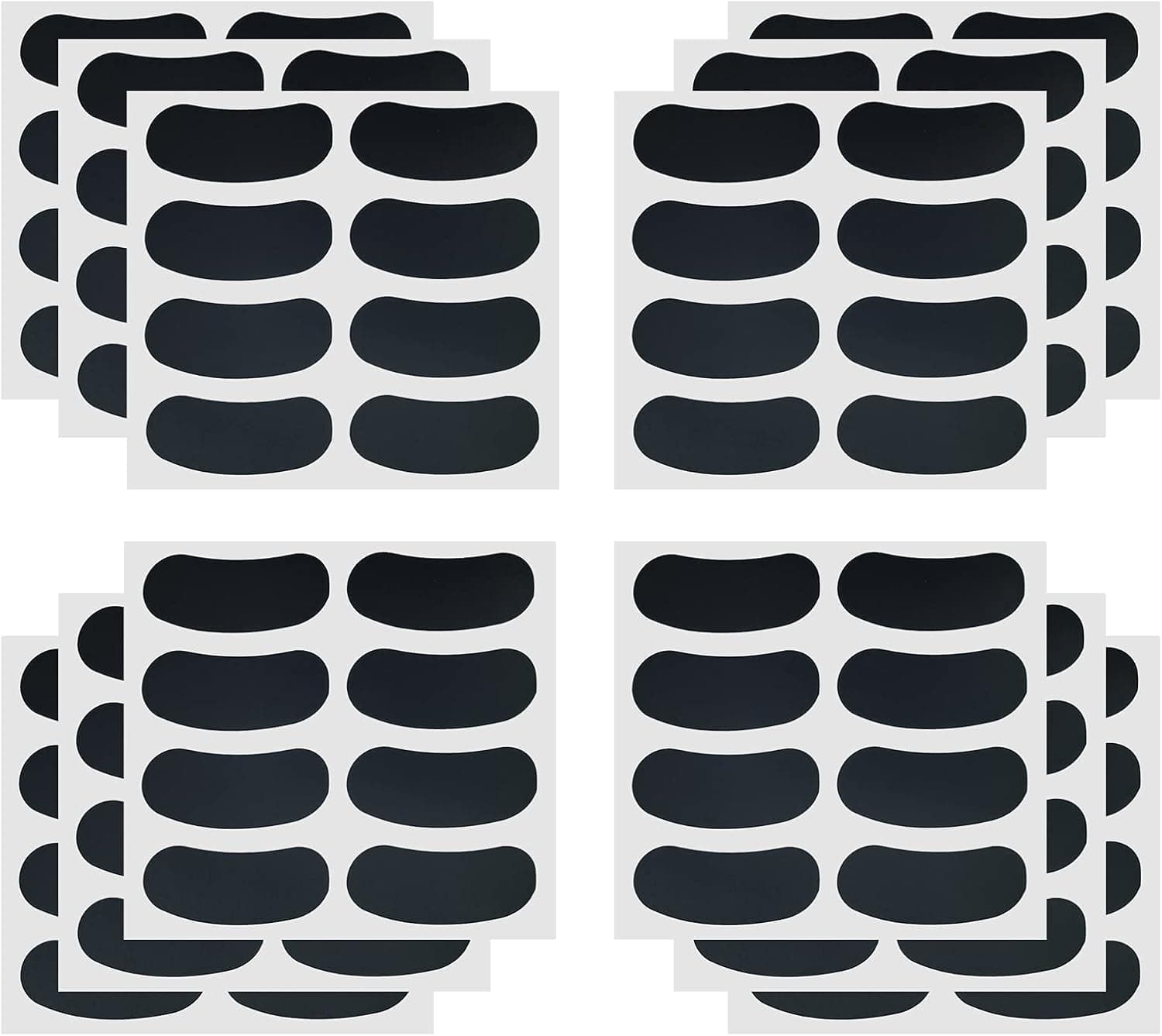 Eupboron 200 Pairs Eye Black Stickers Sports Eye Black Strips Customizable Lettering Adhesive Sticker for Baseball Softball Football Lacrosse Sports Occasion (200 Pair)