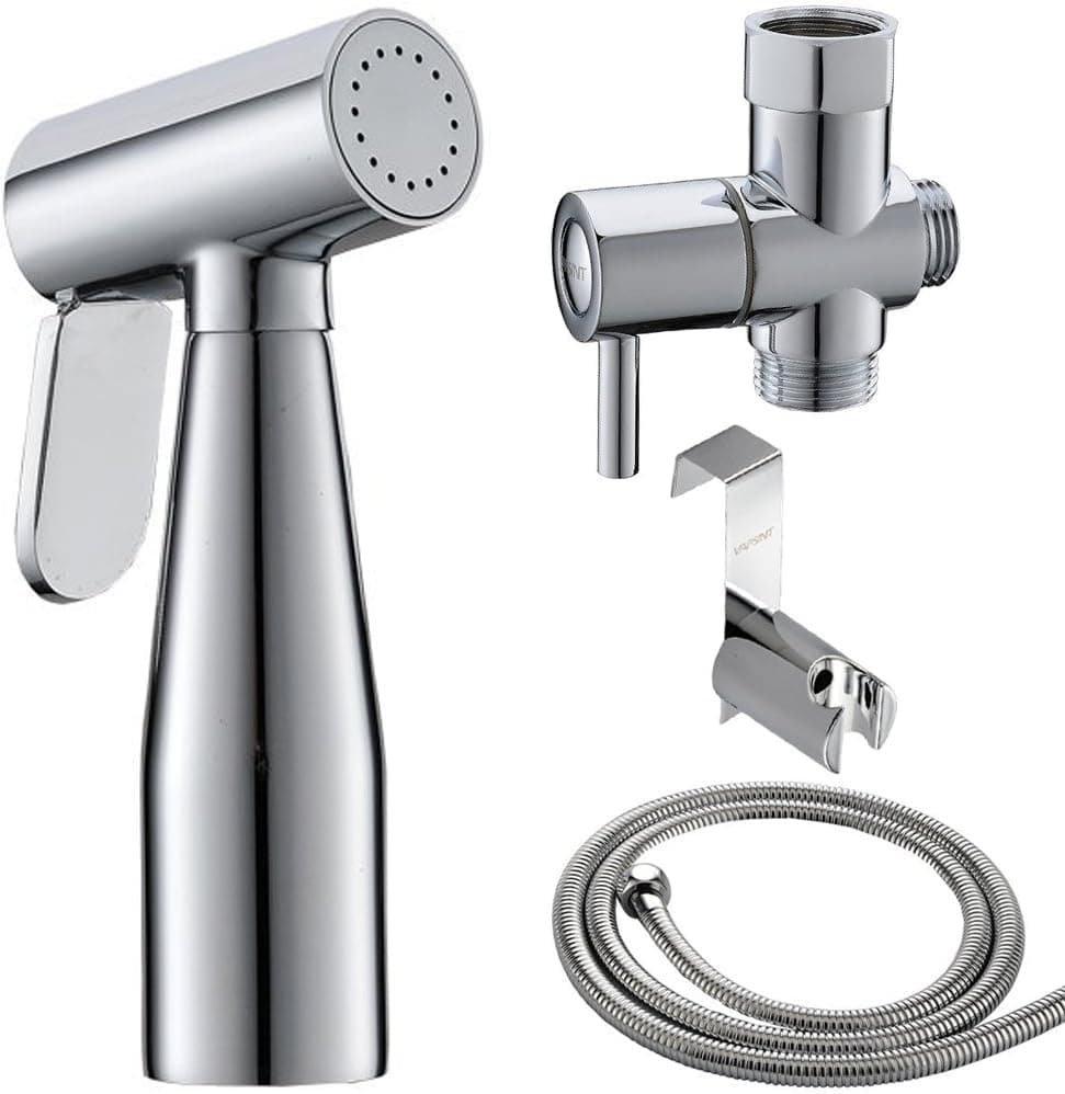 VAPSINT Premium Brass Bidet Hand Held Bidet Sprayer,Chrome Hand Sprayer for Toilet