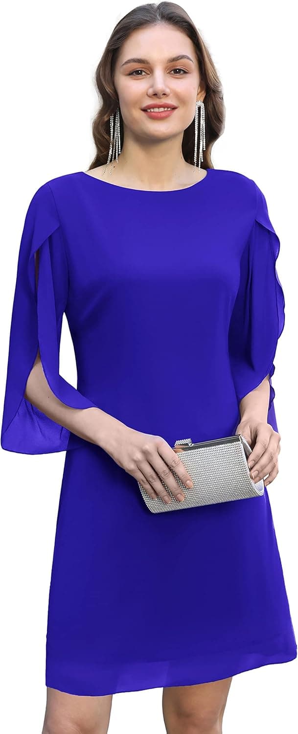 GRACE KARIN Women Loose Chiffon Dress Elegant Evening Dress for Cocktail Party