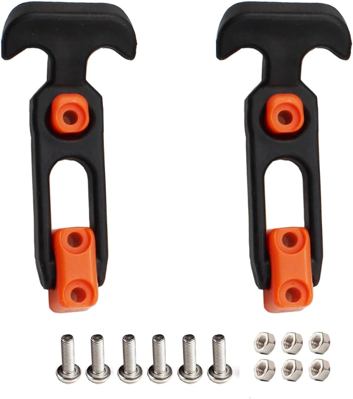 COOLOGIN Rubber Flexible T-Handle Hasp Draw Latch for Tool Box, Cooler, Golf Cart or Engineering Machine Hood (Multicolored, 2 PCS)