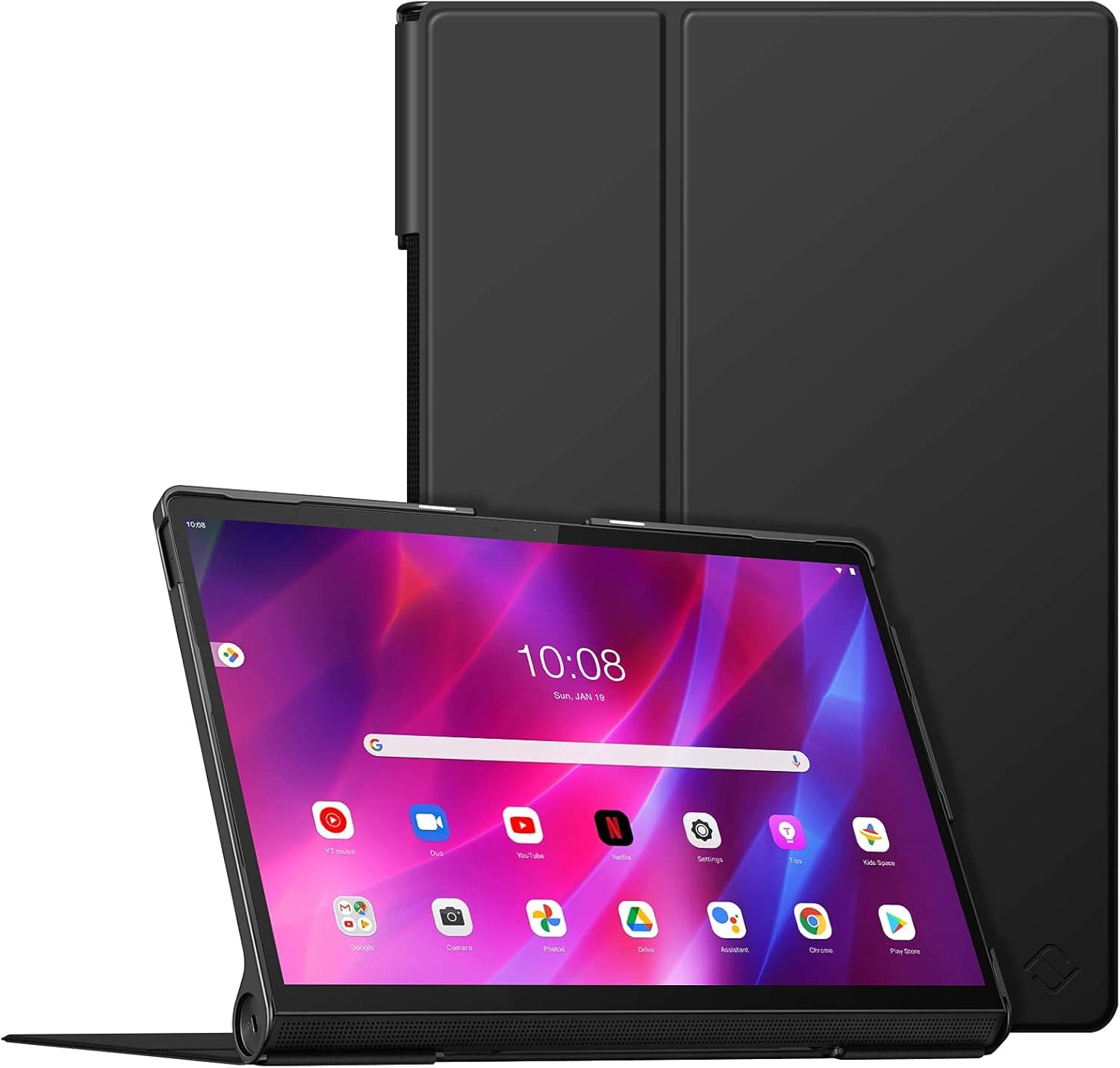 Fintie Case for Lenovo Yoga Tab 13 2021, Ultra-Thin PU-Leather Hard Shell Cover for Lenovo Yoga Tab 13(YT-K606F), Black