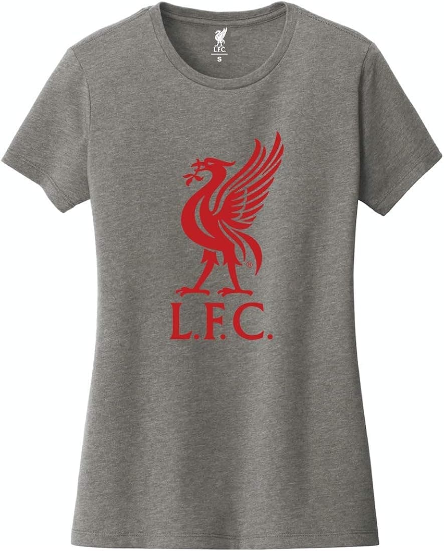 Liverpool FC Womens Grey Liverbird T-Shirt