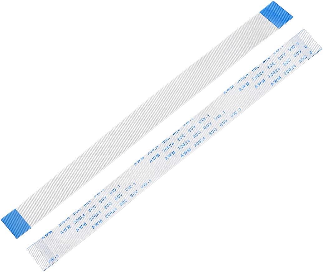 uxcell Flexible Flat Cable, 24 Pins 0.5mm Pitch 150mm FPC FFC Flexible Ribbon Cable for LCD TV DVD Player Laptop 20Pcs (A Type)