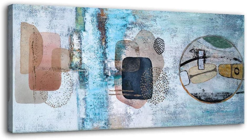 Abstract Wall Art for Living Room Wall Decor Geometric Wall Art Canvas Painting on Canvas Abstract Canvas Prints Modern Painting Prints Posters Artwork for Bedroom Office Bathroom Wall Decorations