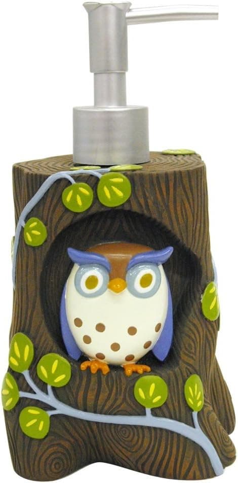 Allure Home Creations Awesome Owls Resin Lotion Bottle