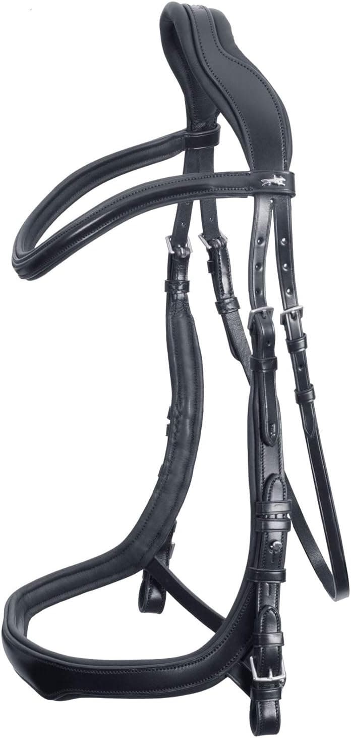 Schockemohle Equitus Delta Anatomical Bridle Black/Silver WB XL (XFull)