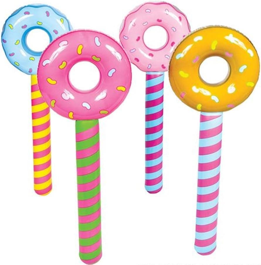 Inflatable Donuts - 12 pack - Donut party and pool party decorations
