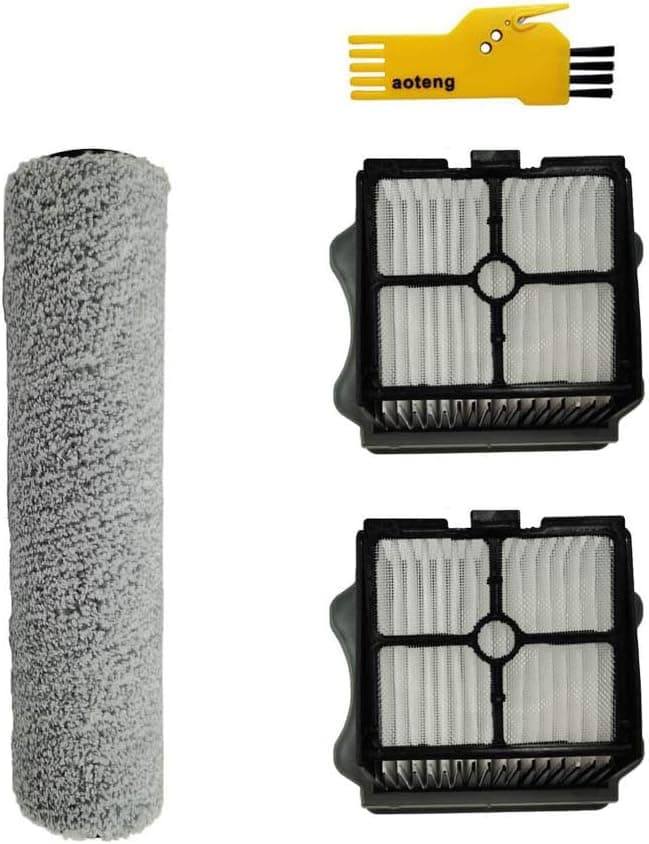 SOWOSALL 1 Main Brush & 2 Filters Accessories Kit for Tineco iFLOOR Tineco iFLOOR3 TINECO Floor One S3 Cordless Wet Dry Vacuum Cleaners Replacement Parts