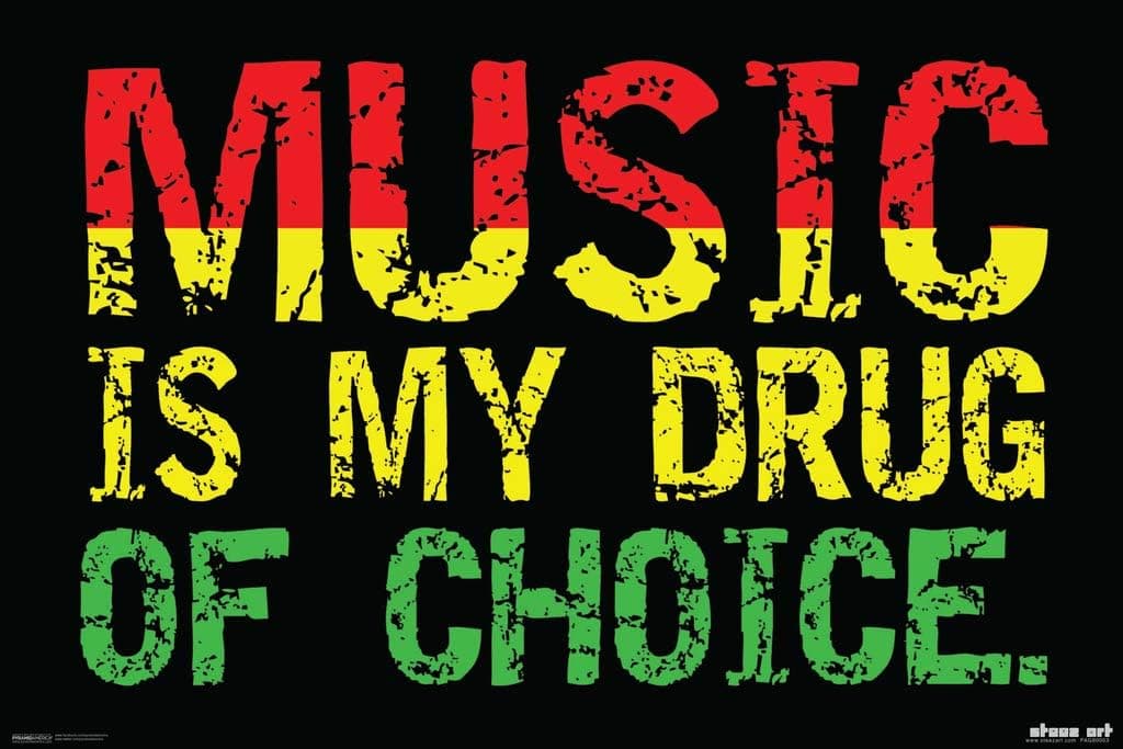 Pyramid America Music is My Drug of Choice Steez Cool Wall Decor Art Print Poster 18x12