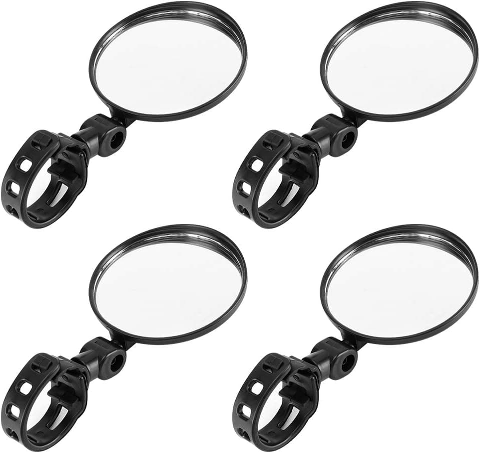 Accmor Bike Mirrors,4pcs Bicycle Cycling Rear View Mirrors, Adjustable 360 Rotatable Handlebar Glass Rearview Bicycle Mirrors for Road Mountain Bike