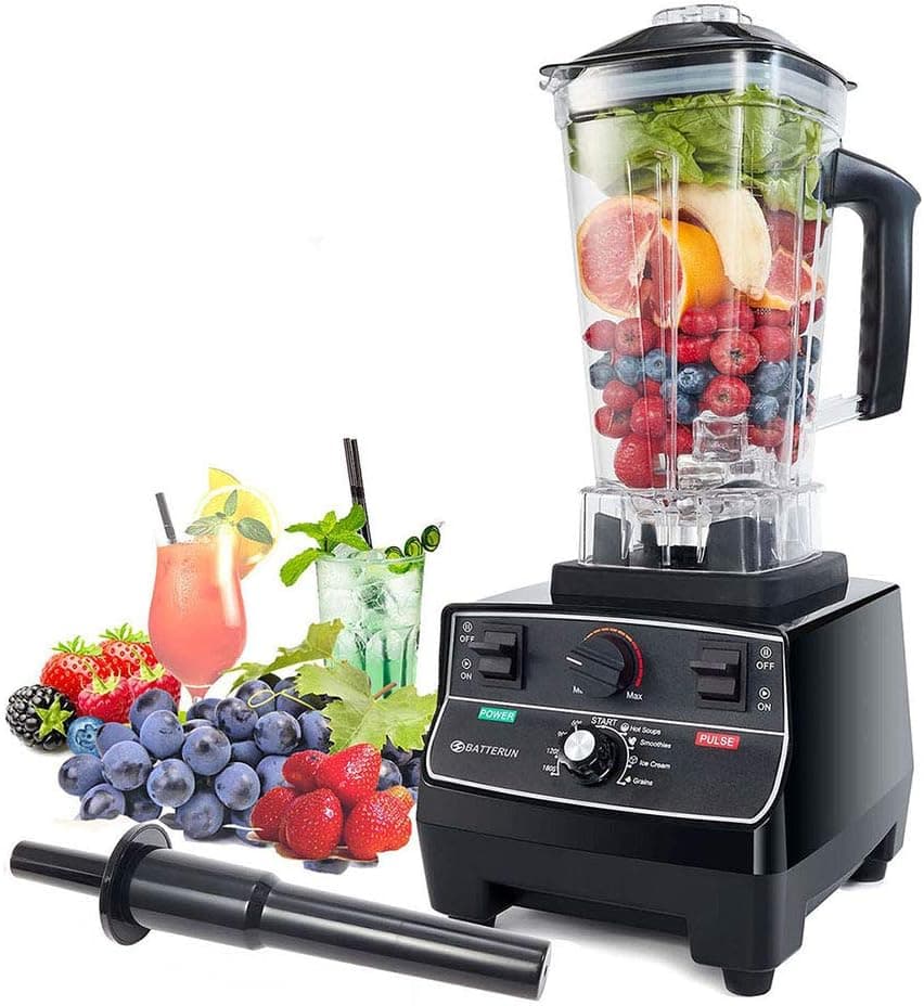 BATEERUN Blender Professional Smoothie Blender, 2200W High Speed Countertop Blender for Shakes and Smoothies, Kitchen Commercial blenders, Smoothie Maker with Timer, 68OZ BPA-Free Tritan Jar (Model1)