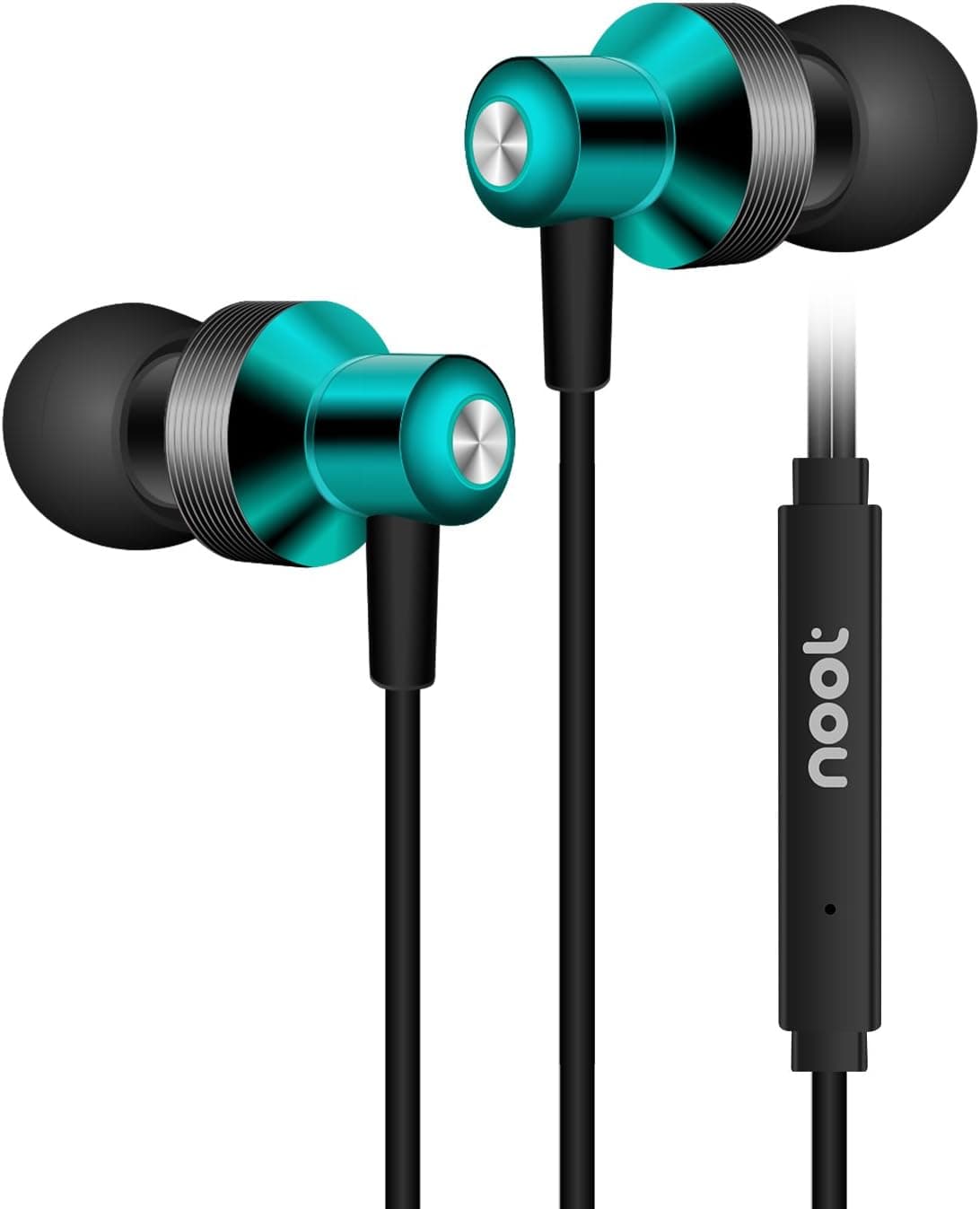 Earphones with Microphone T33i Premium Earbuds Stereo Headphones Volume Control and Noise Isolating, Green
