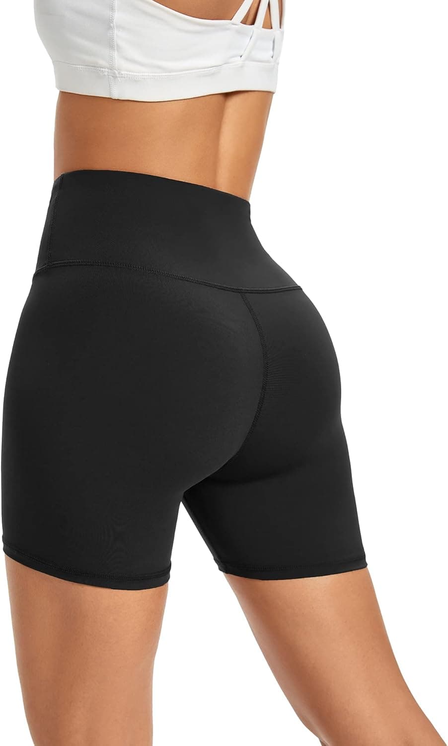 Promover High Waist Biker Yoga Shorts for Women with Pockets Workout Running Compression Shorts 5"/8" Tummy Control