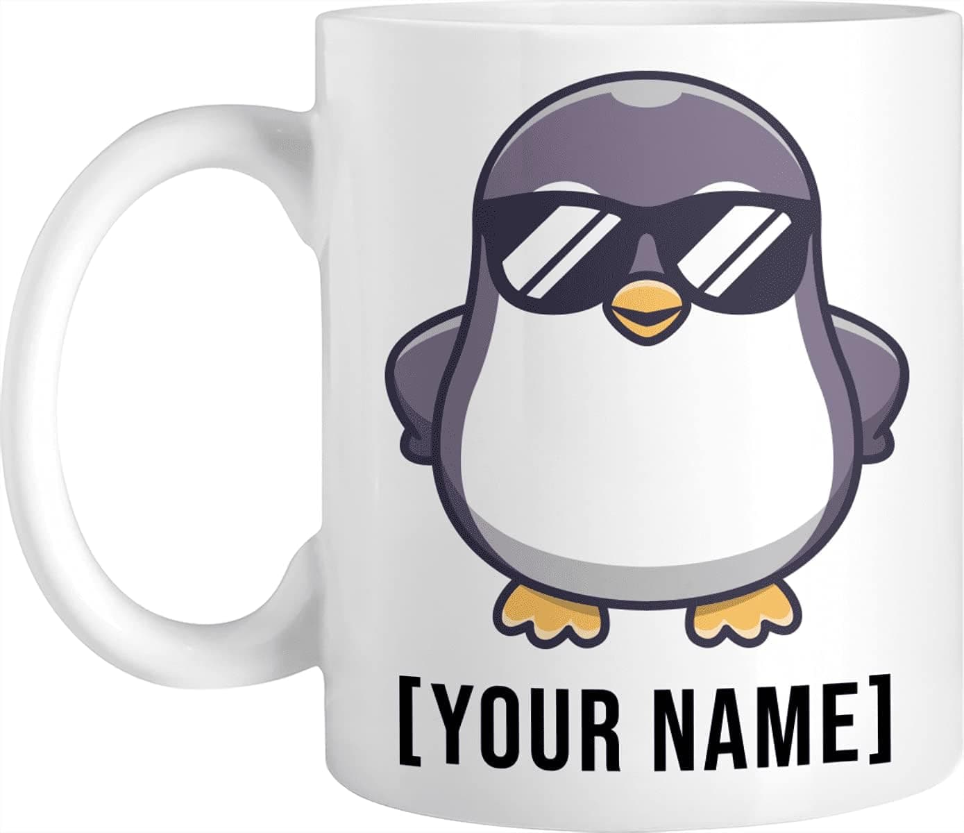Personalized Penguin Coffee Mug, Cute Penguin Office Mug, Gift Idea For Penguin Lovers, Women, Men, Coffee Mug, Customized Ceramic Mug For Kids, Son, Daughter, Sister, Brother, BFF