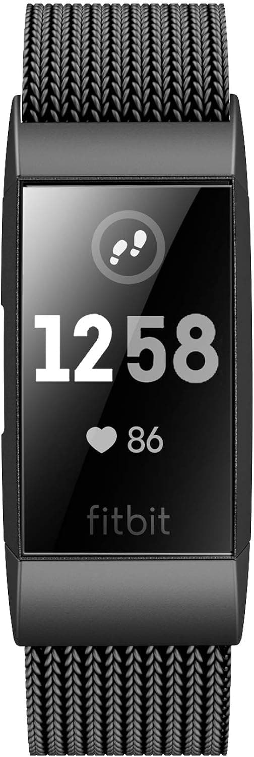 Fitlink Stainless Steel Metal Replacement Bands for Fitbit Charge 3/ Charge 3 SE/Fitbit Charge 4 2020 for Women Men, Multi Color Multi Size (Graphite,Large(6.1 ''- 9.9''))
