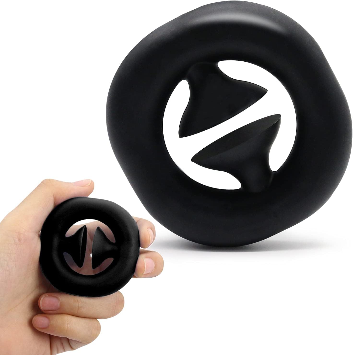 QDRAGON Snapper Fidget Toy, Finger Sensory Fidget Toy, Party Popper Noise Maker, Grab and Snap Hand Toy, Stress Relief Squeeze Toy for Kids and Adult, 2.4"x 2.4", Black