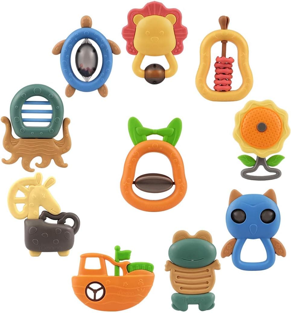 TUMAMA 10pcs Baby Rattles Toys