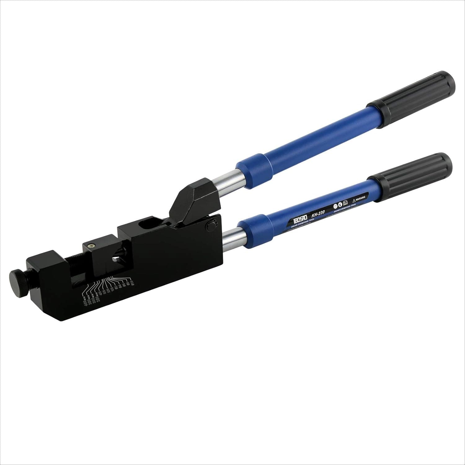 IBOSAD Lug Crimper Tool 6 AWG - 500 MCM DIELESS Indent Electrical Battery Terminal Cable Wire Crimping Plier,marked with AWG